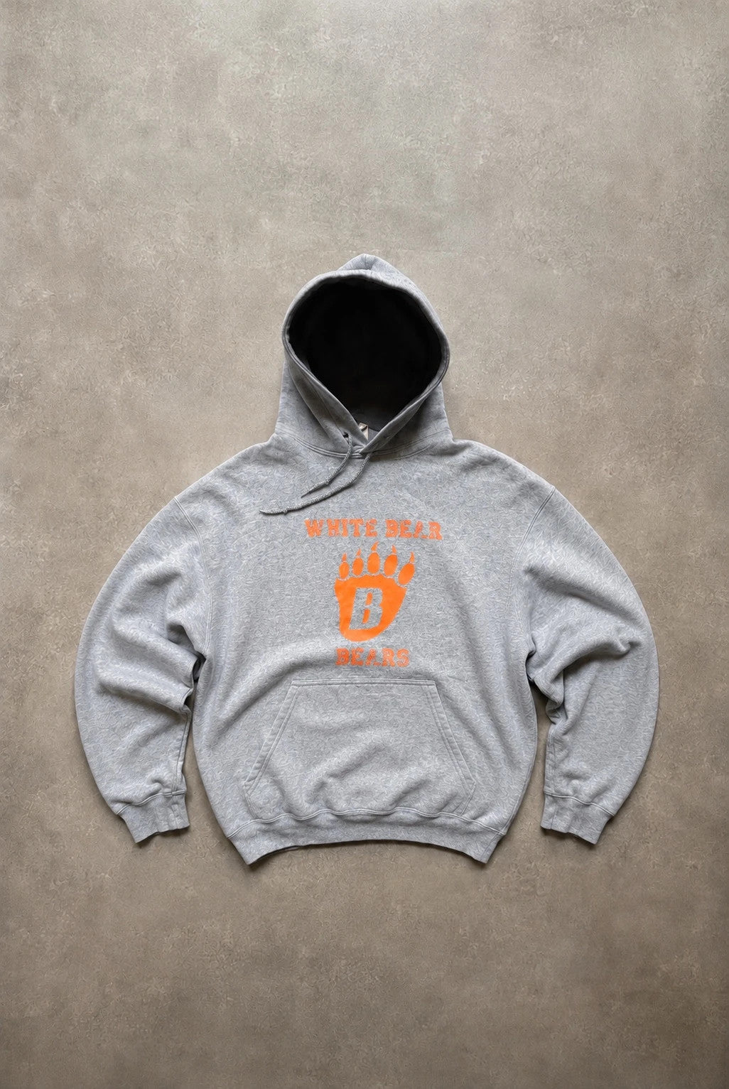 Hoodie Vintage White Bear Bears – Gris Chiné – College USA