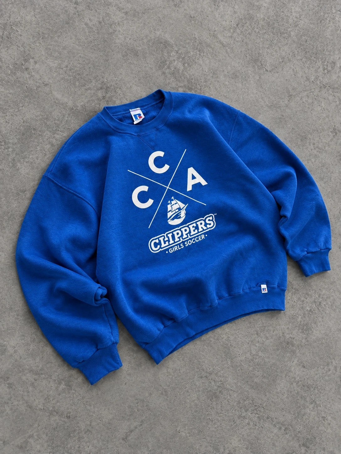 Sweat Vintage Russell Athletic Clippers Girls Soccer – Bleu