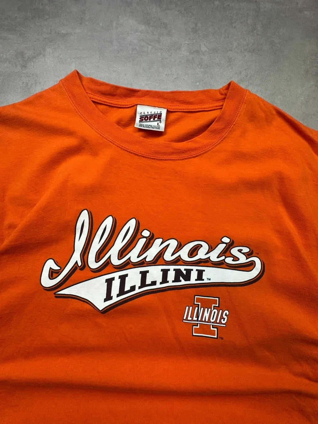 Tee-Shirt Vintage Illinois Fighting Illini NCAA Orange