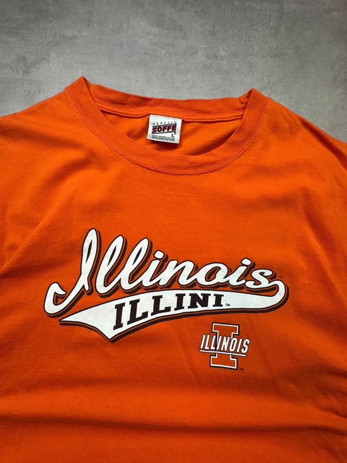 Tee-Shirt Vintage Illinois Fighting Illini NCAA Orange