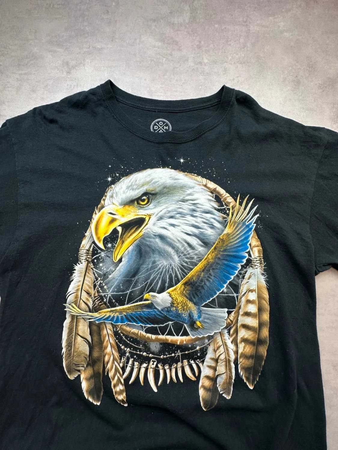 T-Shirt Vintage Aigle Bald Eagle Dreamcatcher Noir – USA Y2K