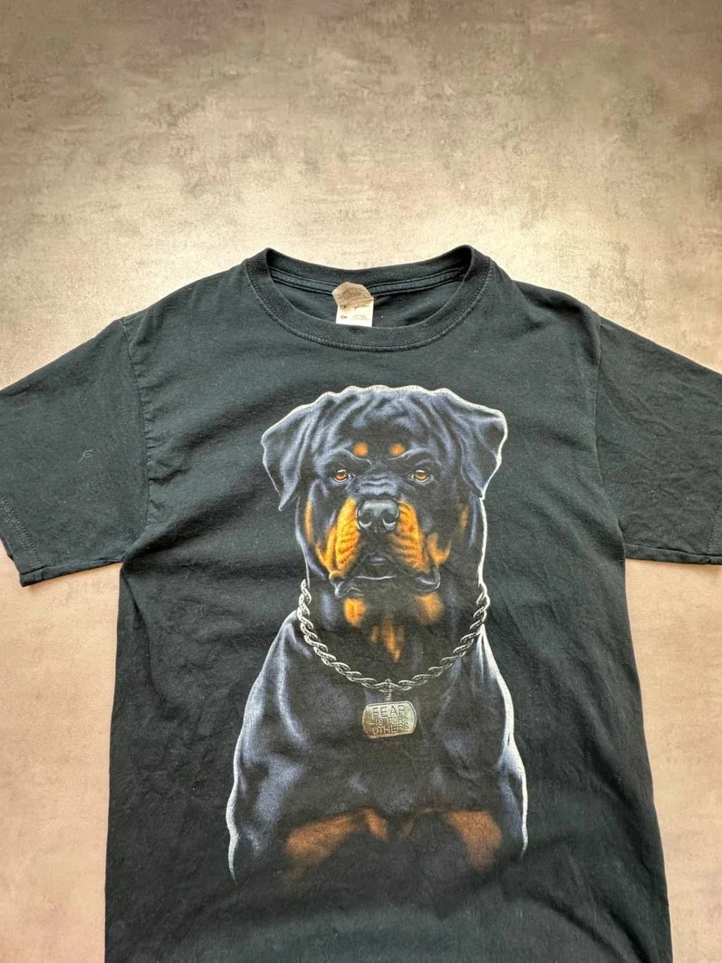 T-Shirt Vintage Jerzees Rottweiler Graphic Dog Noir – Y2K