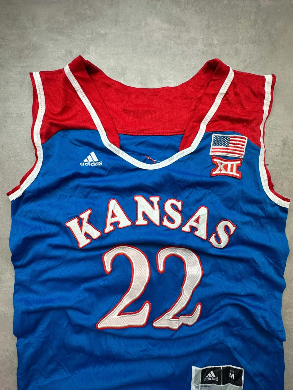 Maillot Adidas Kansas Jayhawks #22 Andrew Wiggins – Bleu