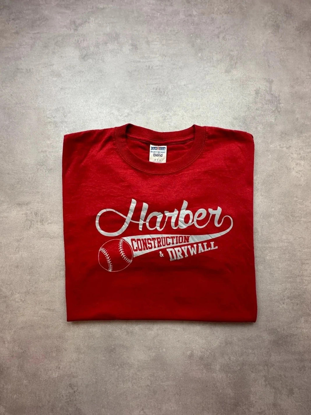 Tee Shirt Vintage Harber Baseball Rouge – Graphic Tee