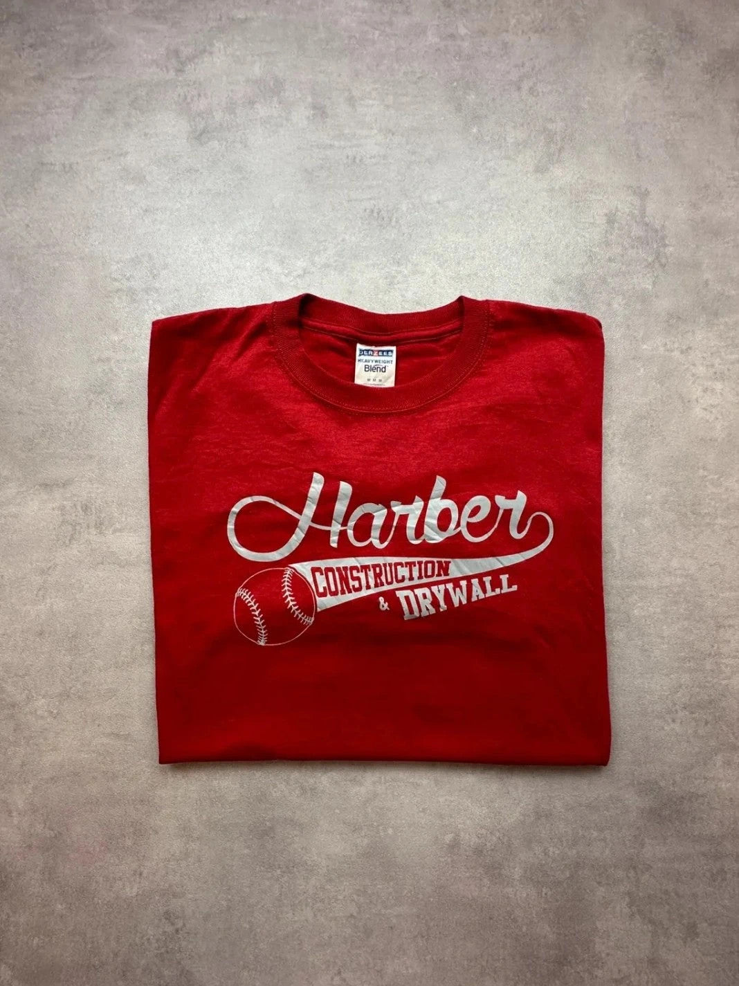 Tee Shirt Vintage Harber Baseball Rouge – Graphic Tee