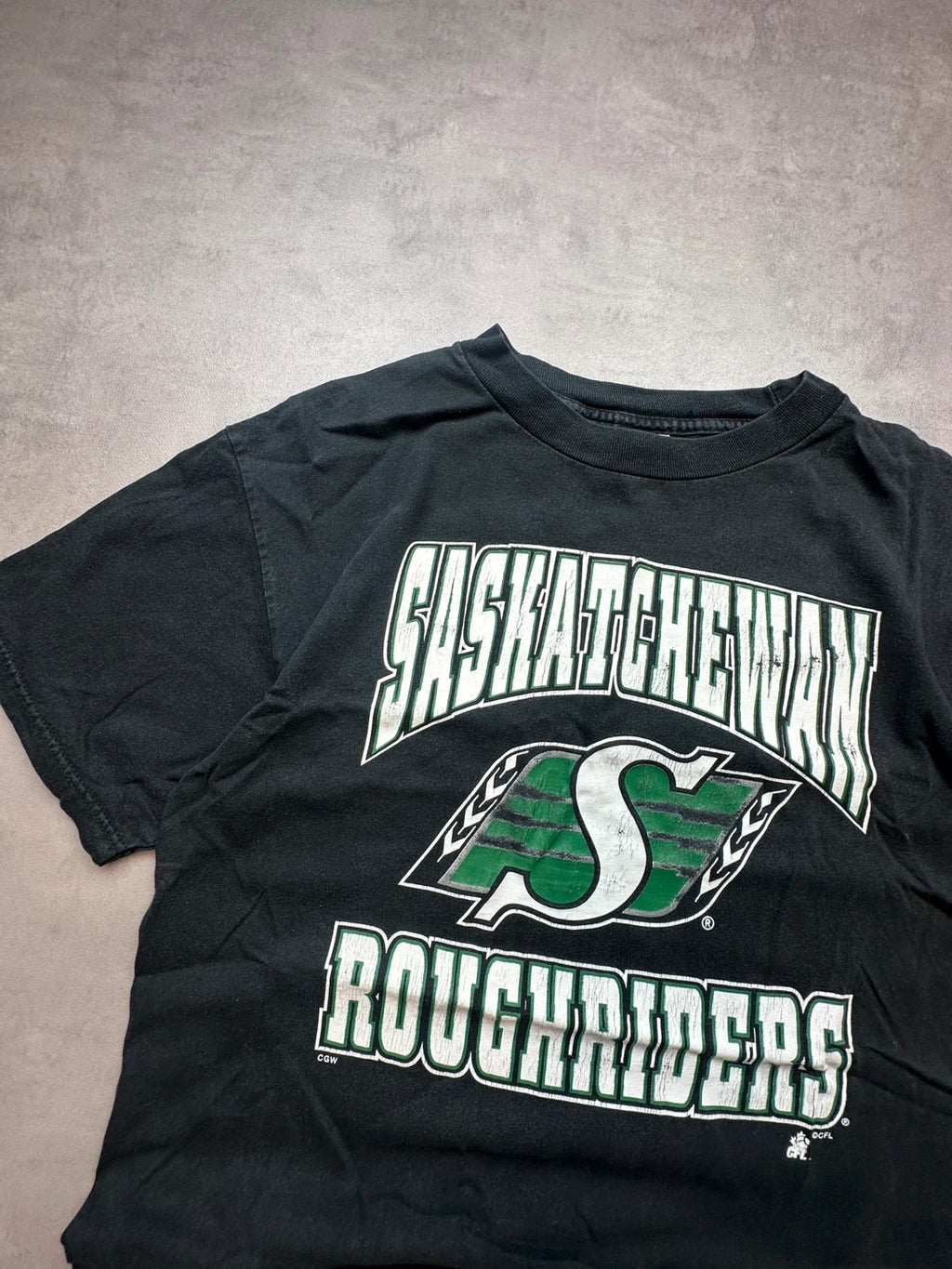 Tee-shirt Vintage Saskatchewan Roughriders Noir