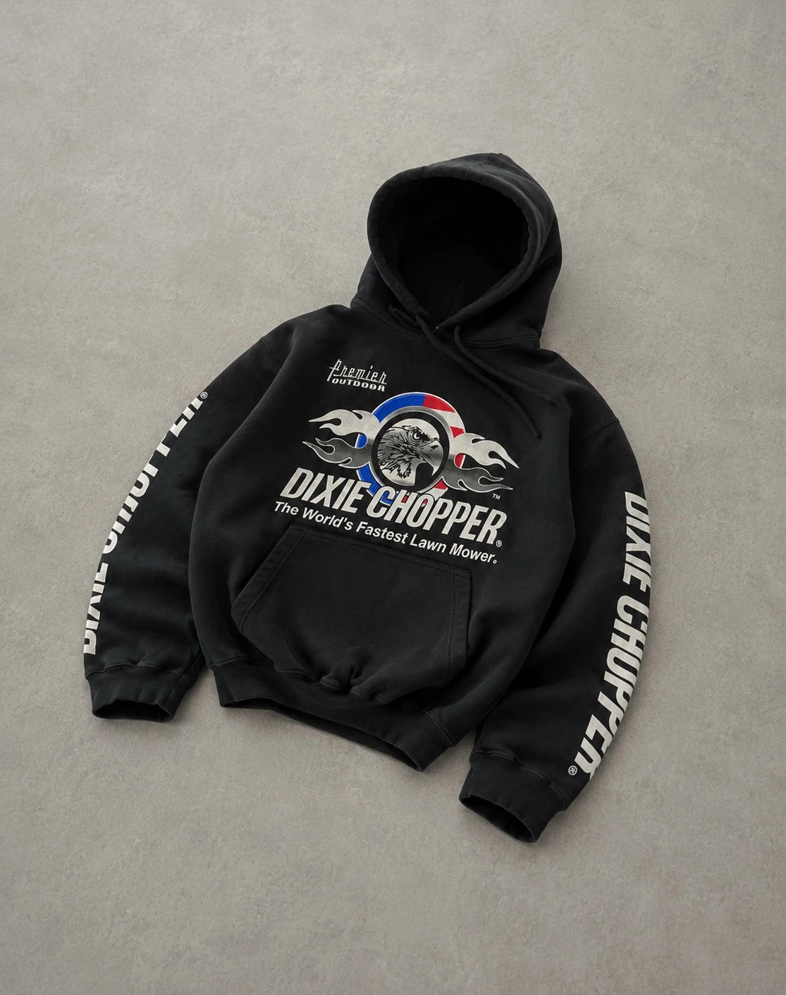 Hoodie Vintage Dixie Chopper Premier Outdoor – Noir Y2K