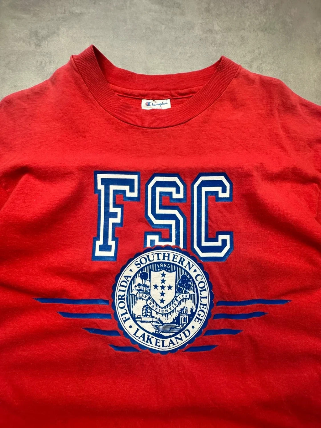 Tee-shirt College Vintage Florida Southern College FSC Rouge