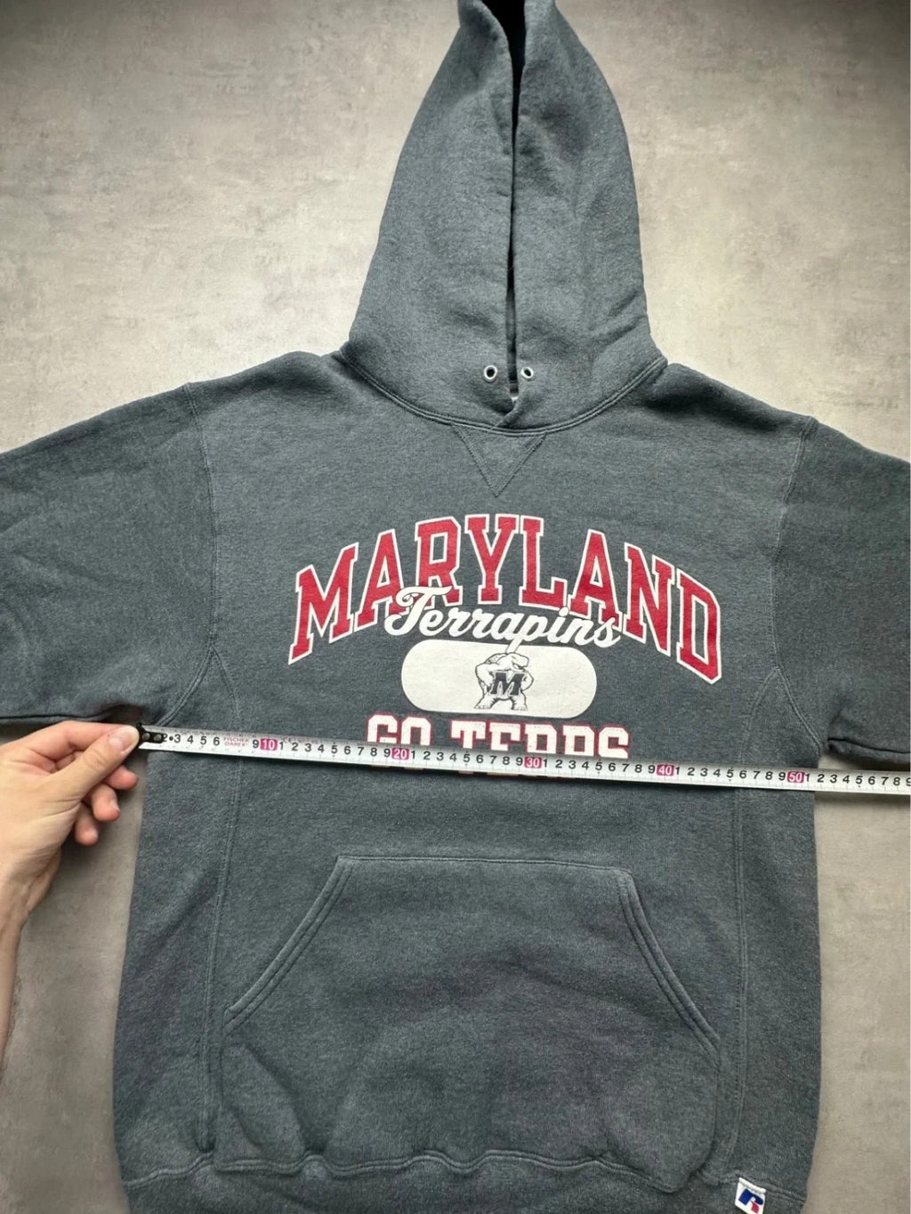 Sweat Vintage Russell Athletic Maryland Terrapins – Gris