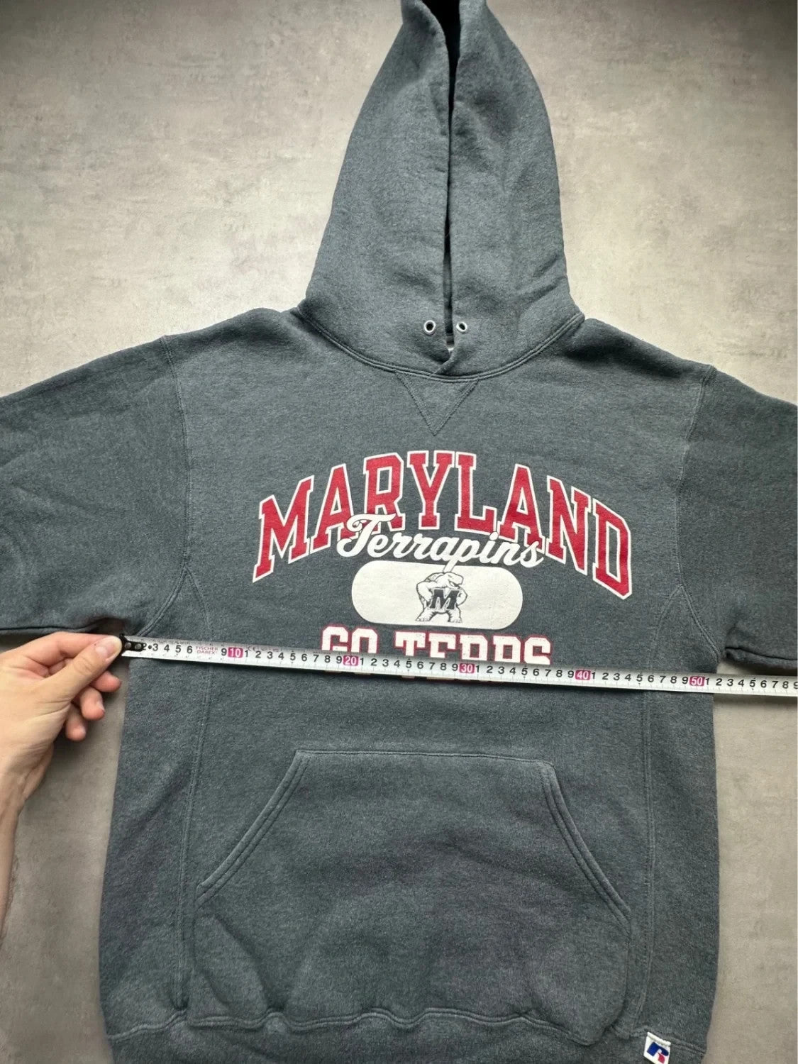 Sweat Vintage Russell Athletic Maryland Terrapins – Gris