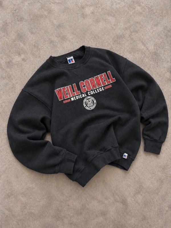 Sweat Vintage Russell Athletic Weill Cornell Medical College – Noir