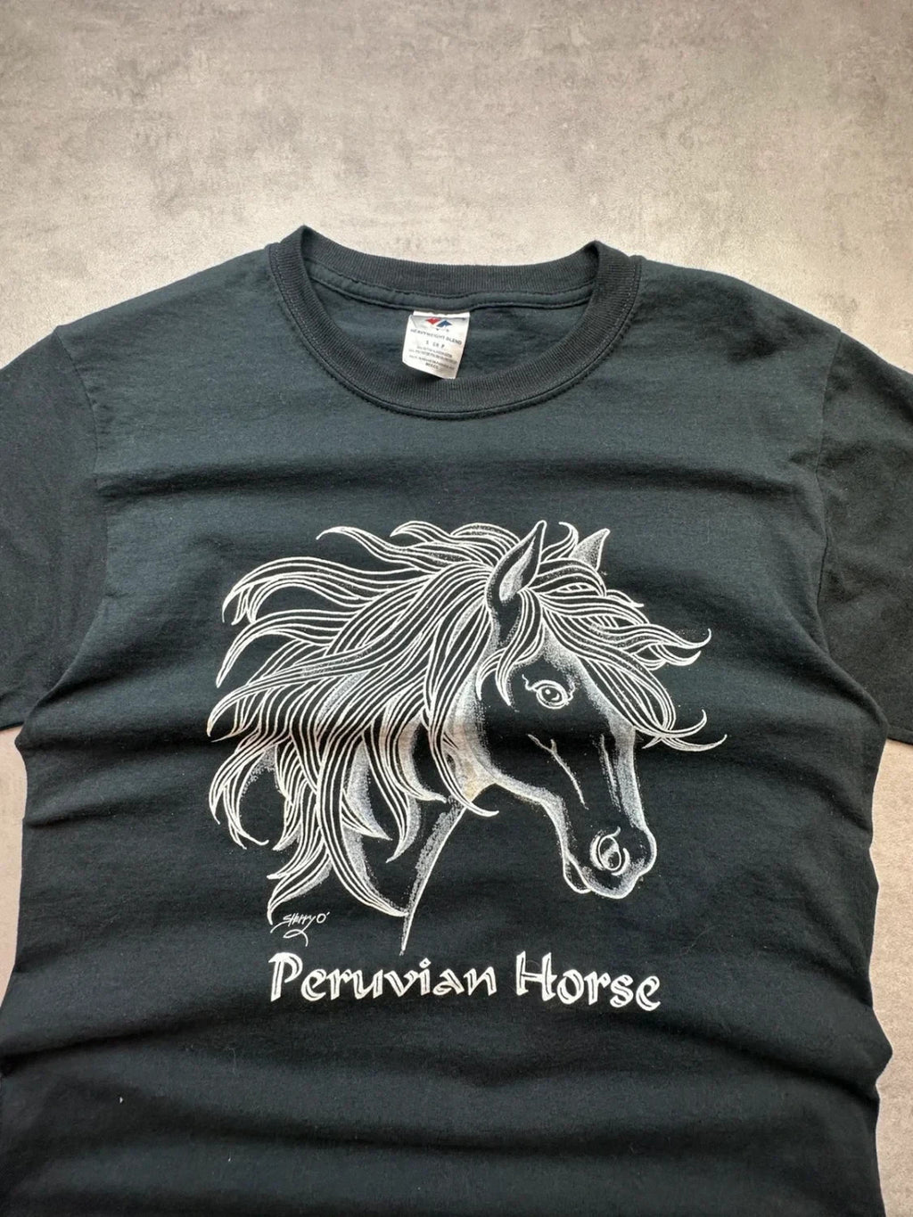 Tee-Shirt Vintage Peruvian Horse Noir