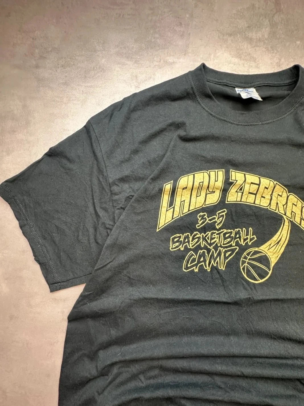 Tee-Shirt Vintage Lady Zebras Noir