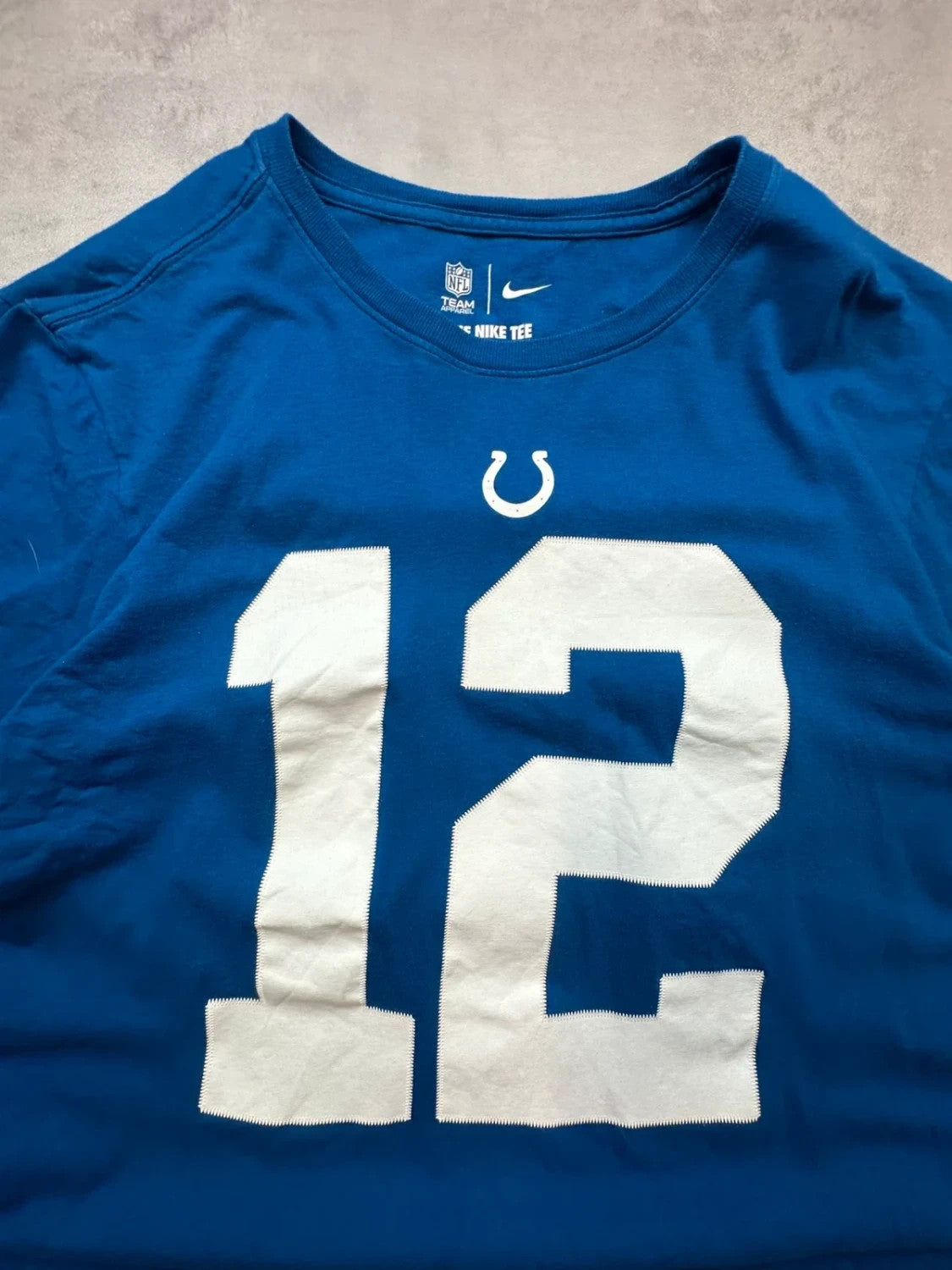 Tee-Shirt NFL Vintage Andrew Luck #12 Indianapolis Colts Bleu