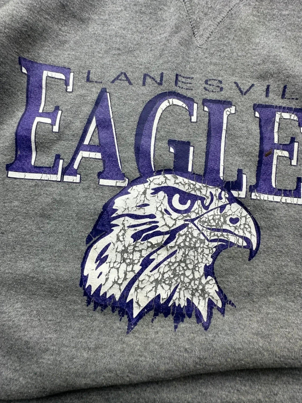 Sweat Russell Athletic Vintage Lanesville Eagles Gris