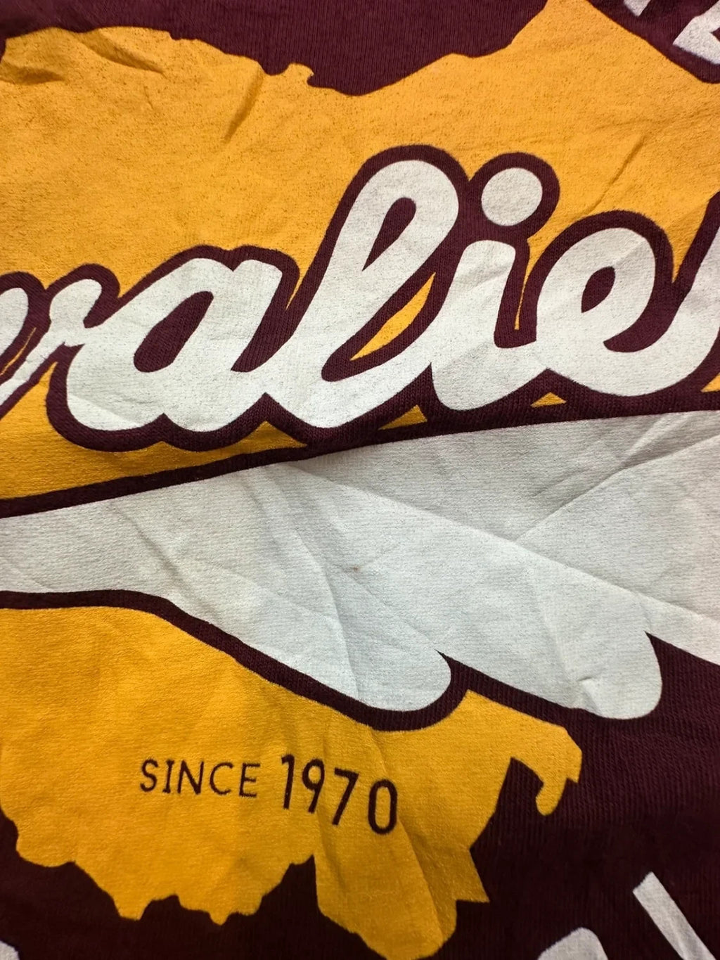 Tee-shirt Vintage Cleveland Cavaliers Basketball Wine Promo SGA | WellStore Vintage