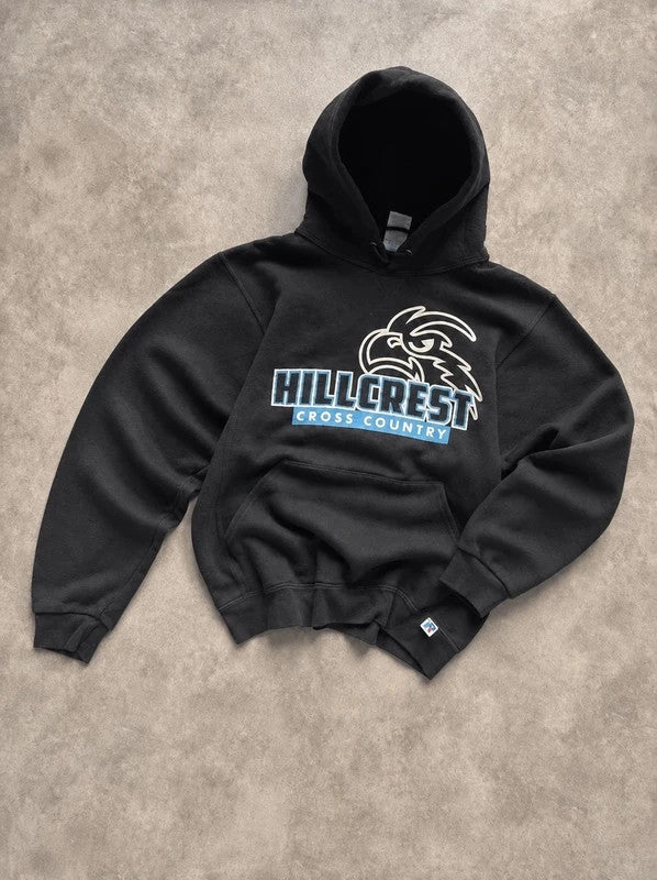 Sweat Hoodie Vintage Hillcrest Cross Country Eagles – Noir