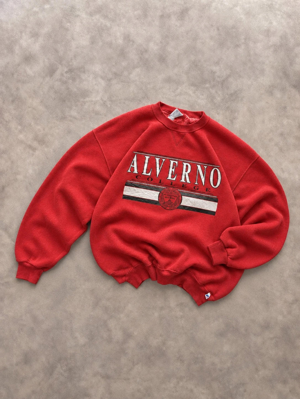 Sweat Russel Athletic Vintage Alverno College – Rouge