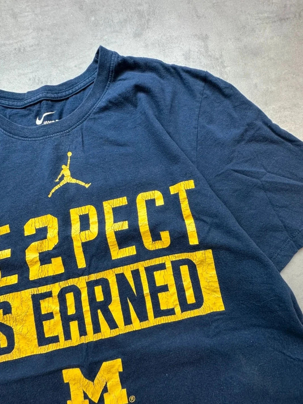 Tee Shirt Vintage Jordan Michigan Wolverines