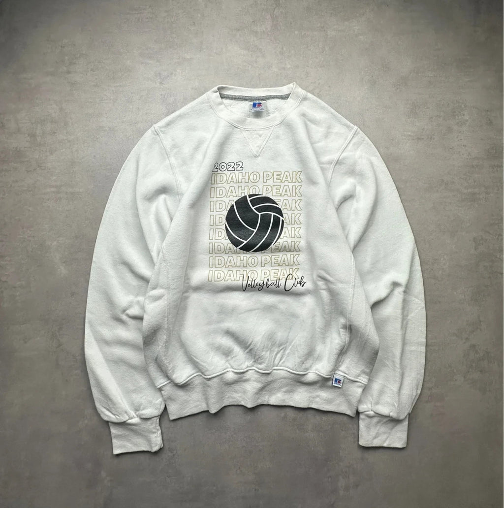 Sweat Russell Athletic Vintage Idaho Peak Blanc