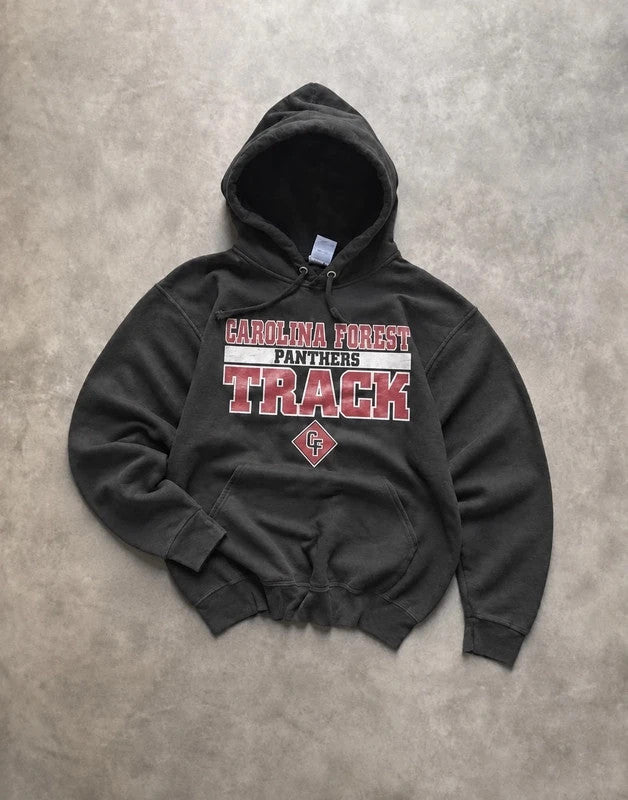 Sweat Hoodie Vintage Carolina Forest Panthers Track – Noir