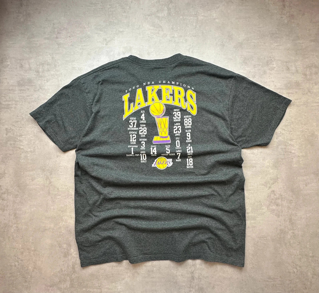 T-Shirt NBA Los Angeles Lakers Champions 2020 Vintage Gris