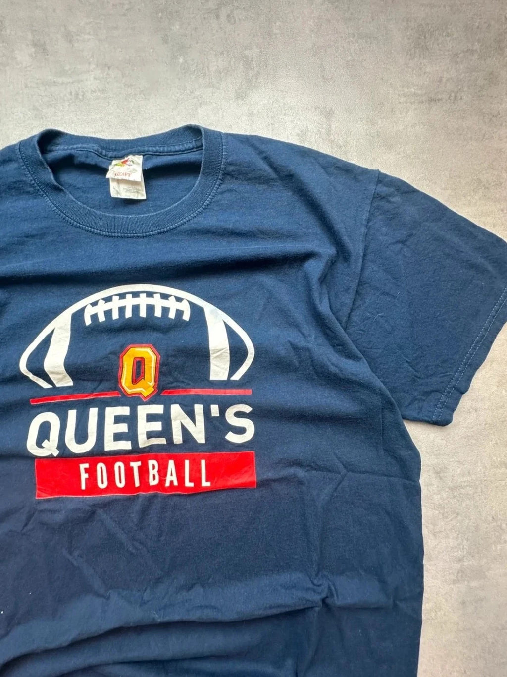 Tee-Shirt Vintage Queen's Football Marine
