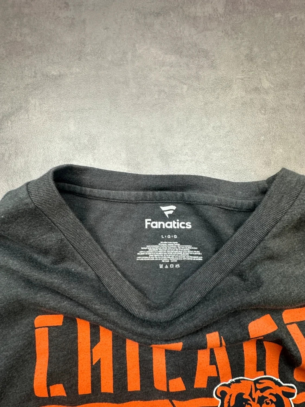Tee-shirt Fanatics NFL Vintage Chicago Bears Football Gris Foncé