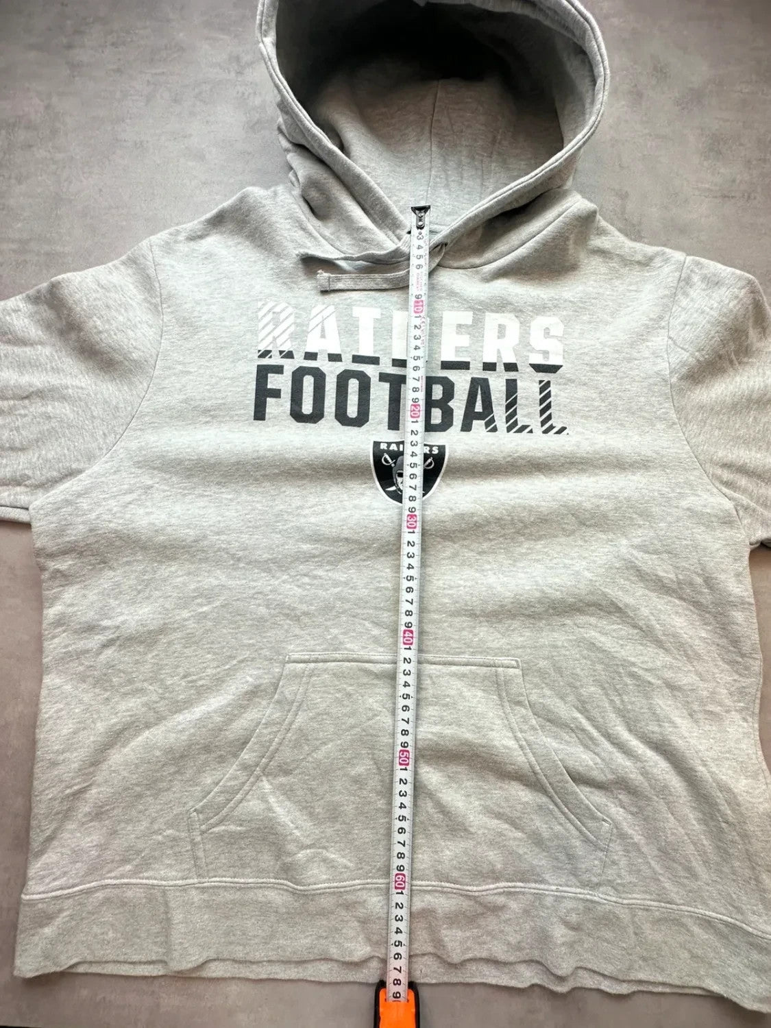 Hoodie Vintage Raiders Football NFL – Gris Chiné – Y2K Streetwear