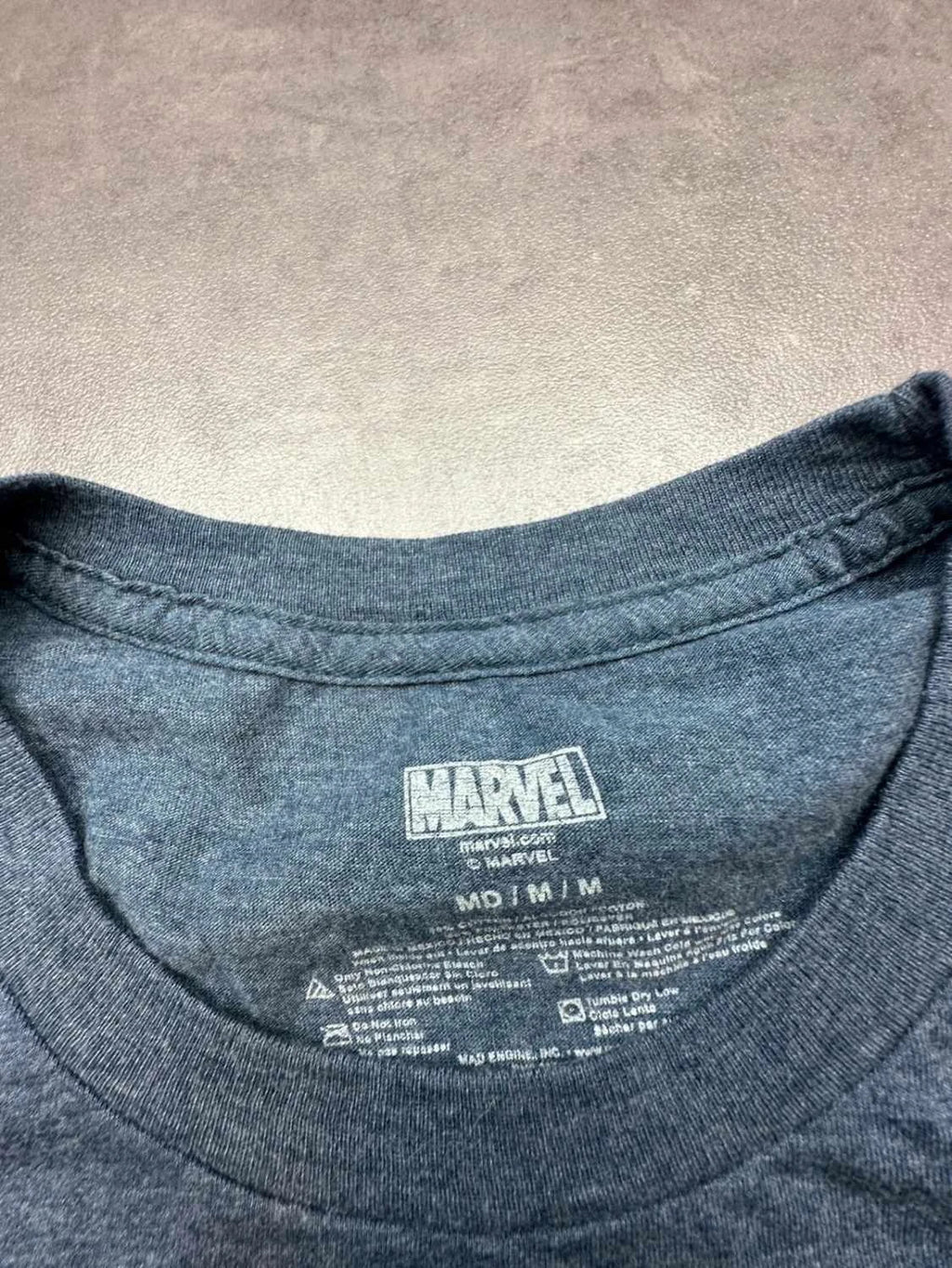 T-Shirt Marvel Vintage Captain America Shield Gris