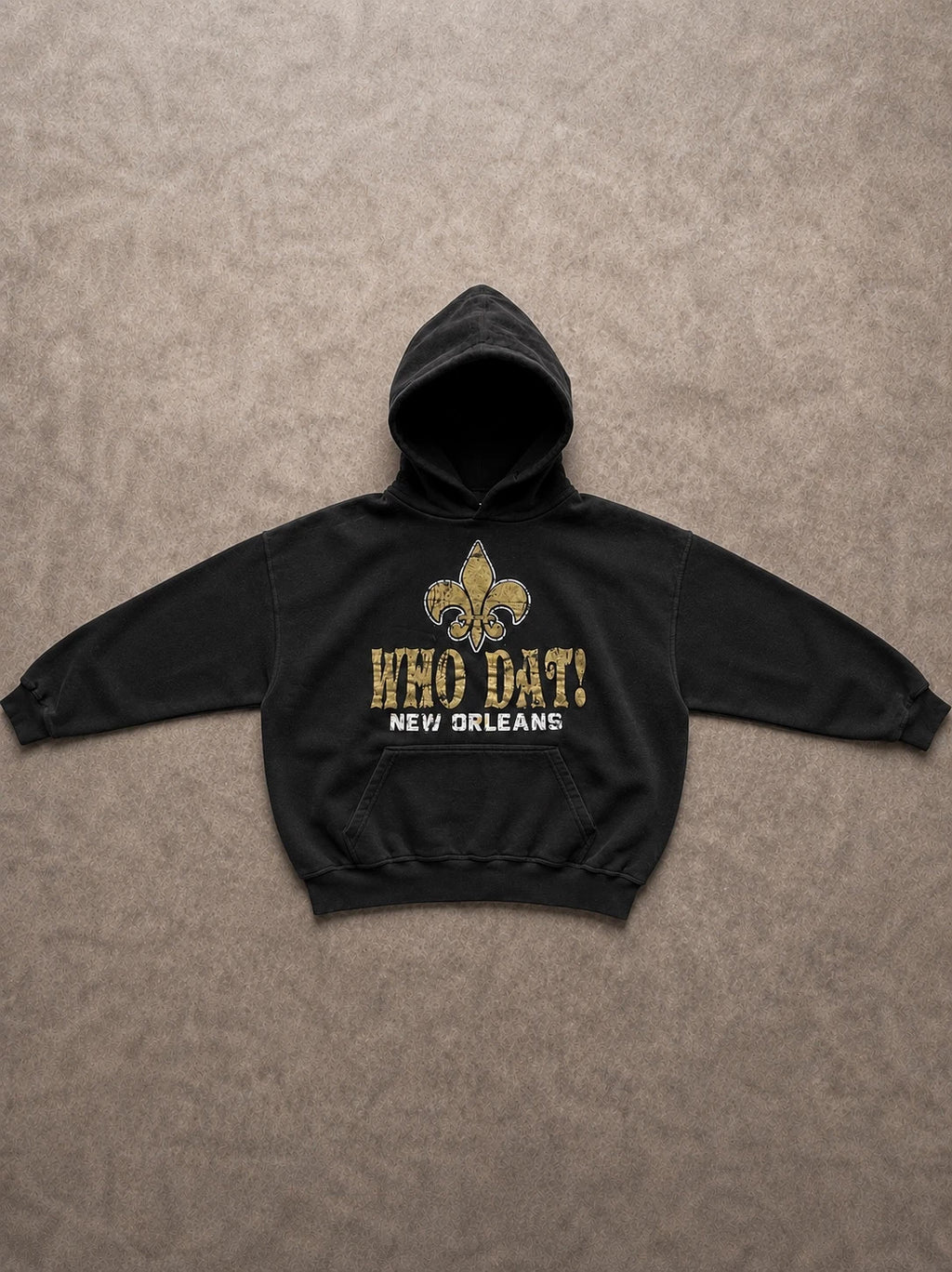 Hoodie Vintage New Orleans Who Dat! – Noir & Or – Football USA