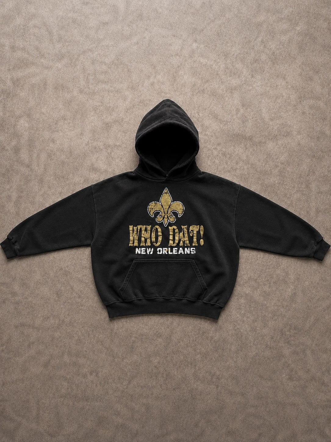 Hoodie Vintage New Orleans Who Dat! – Noir & Or – Football USA