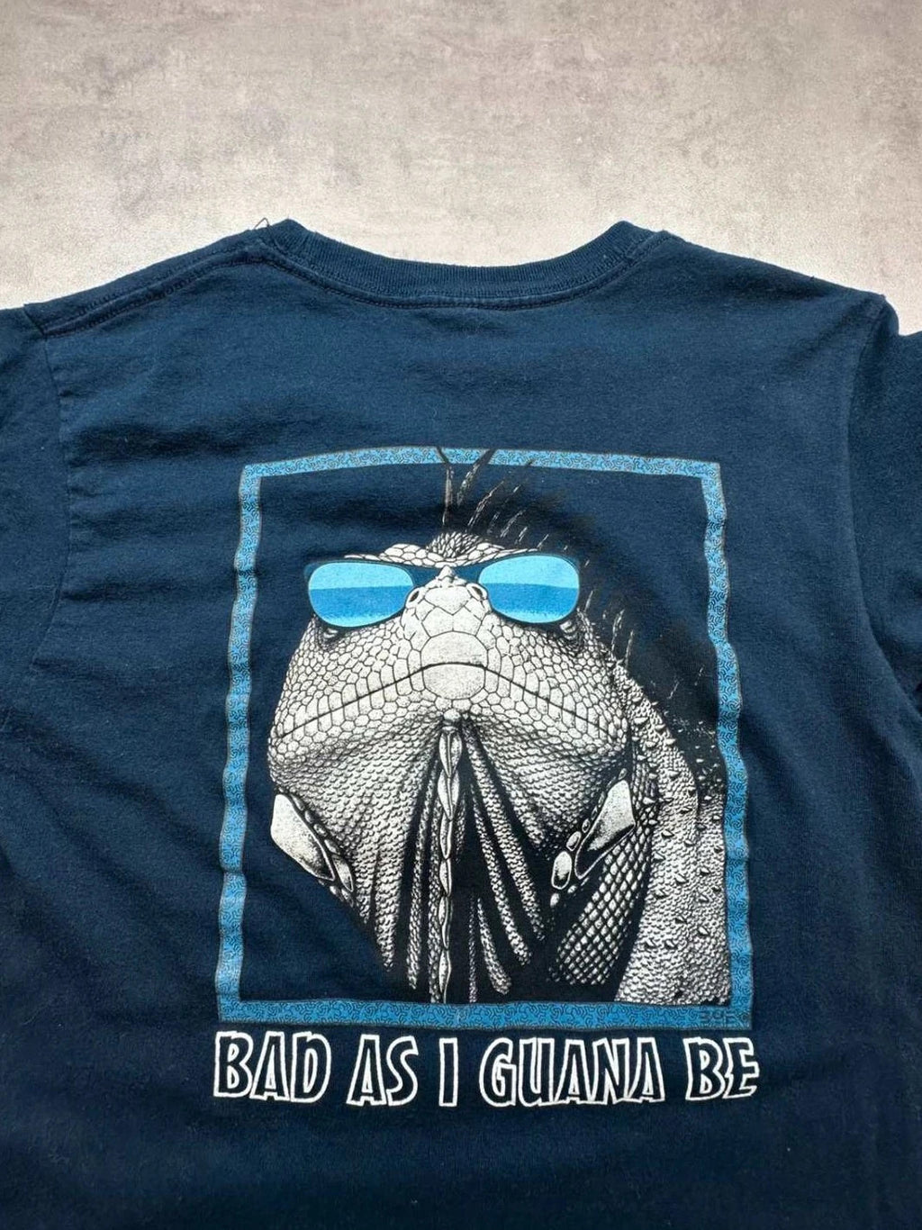 Tee-shirt Vintage Iguane Graphic Print Marine