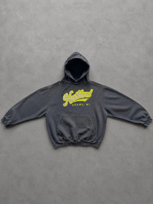 Hoodie Vintage Northland Adams Wisconsin – Gris Foncé – Y2K USA