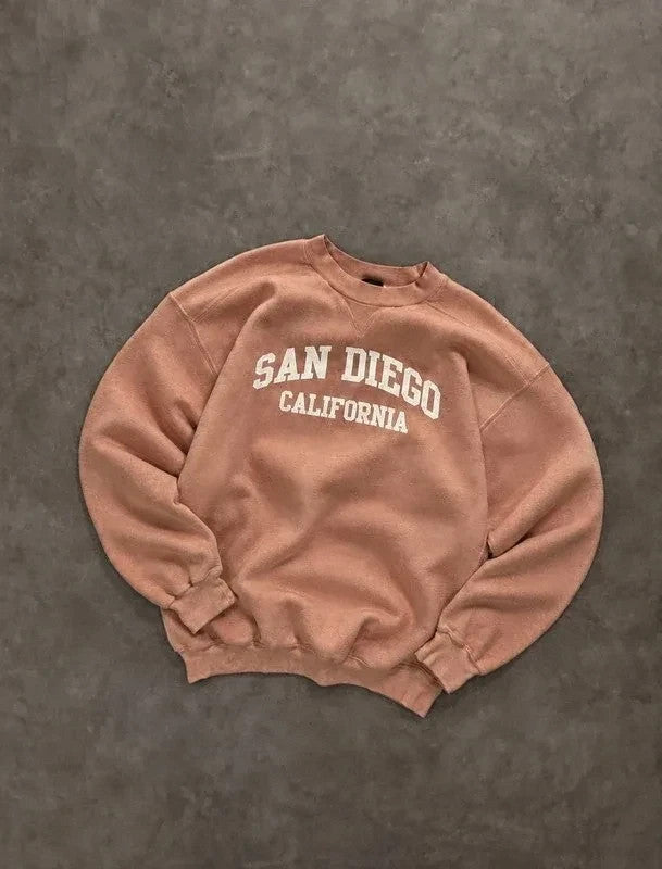 Sweat Vintage San Diego California – Rose Abricot