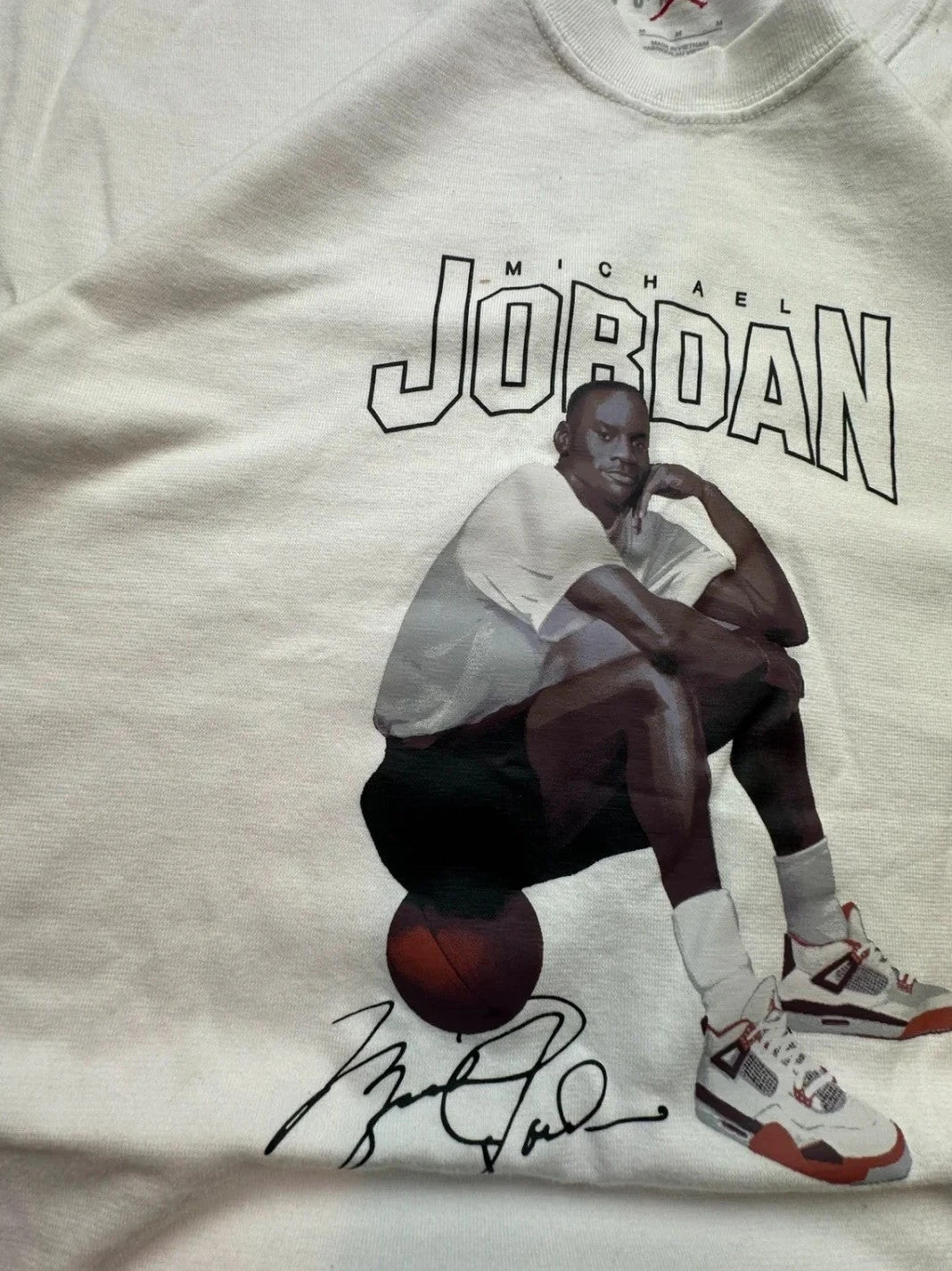 Tee-Shirt Michael Jordan Vintage Blanc – NBA Basketball