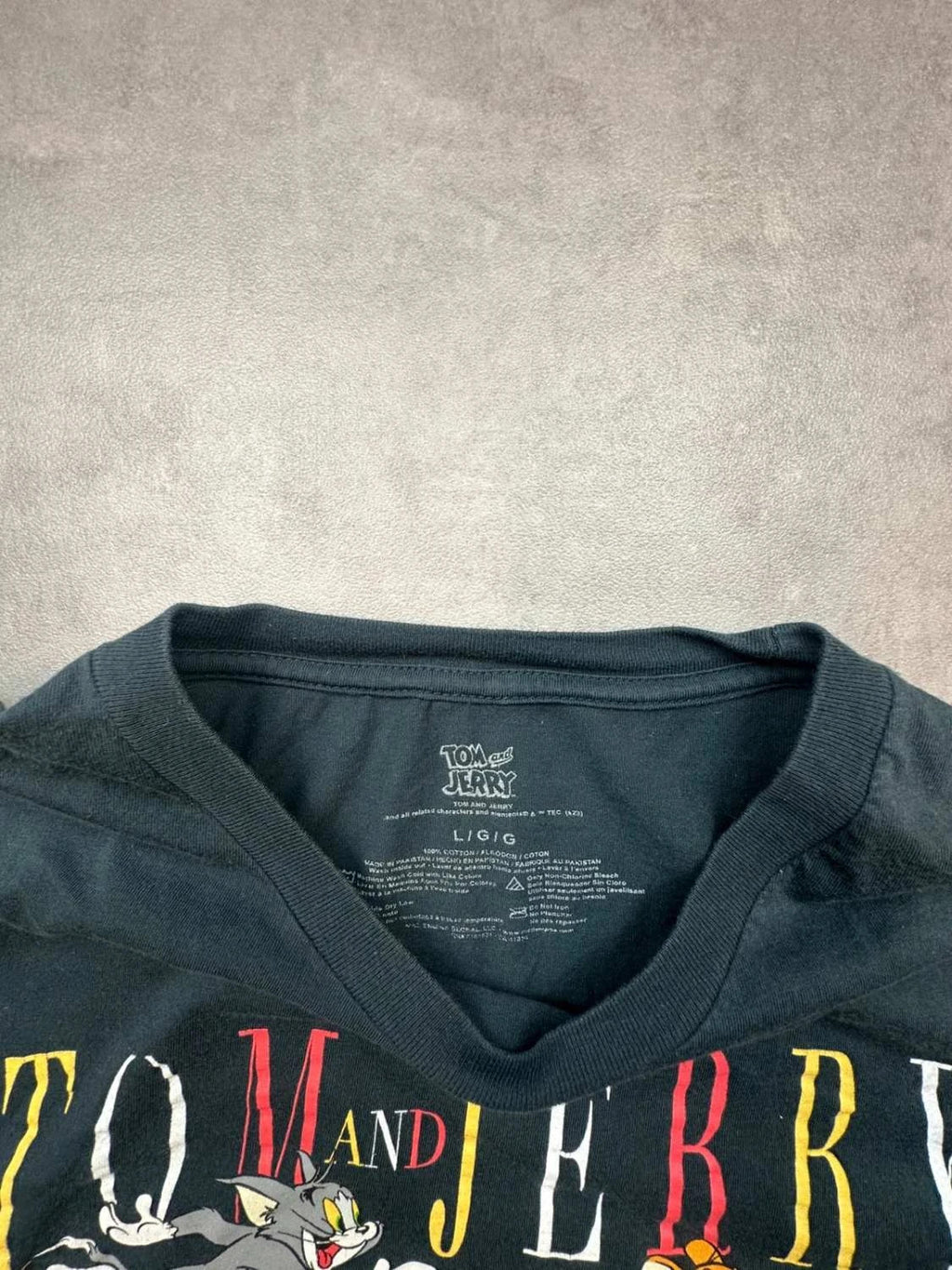 T-Shirt Vintage Tom & Jerry « Tom and Jerry » – Noir