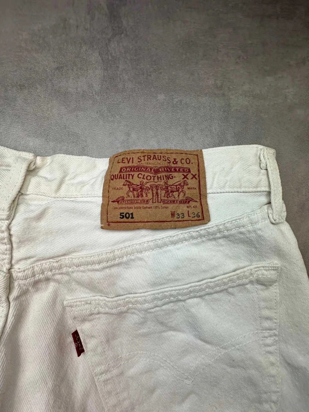 Pantalon Jean Levi's Strauss & Co Vintage Blanc