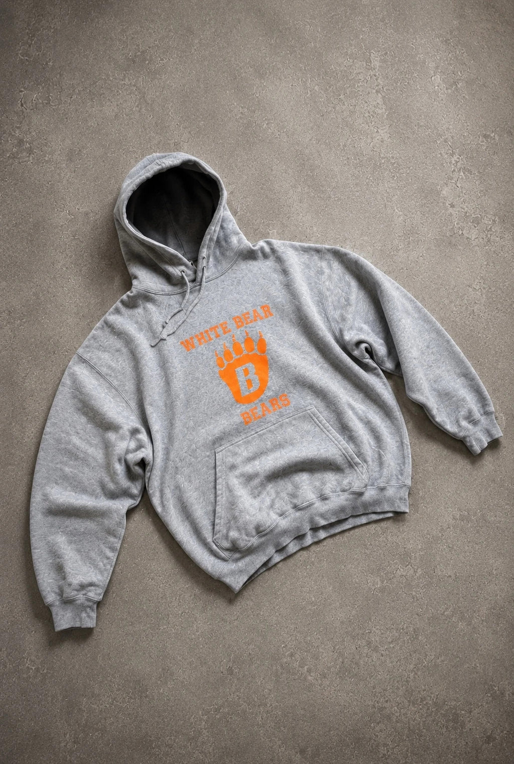 Hoodie Vintage White Bear Bears – Gris Chiné – College USA