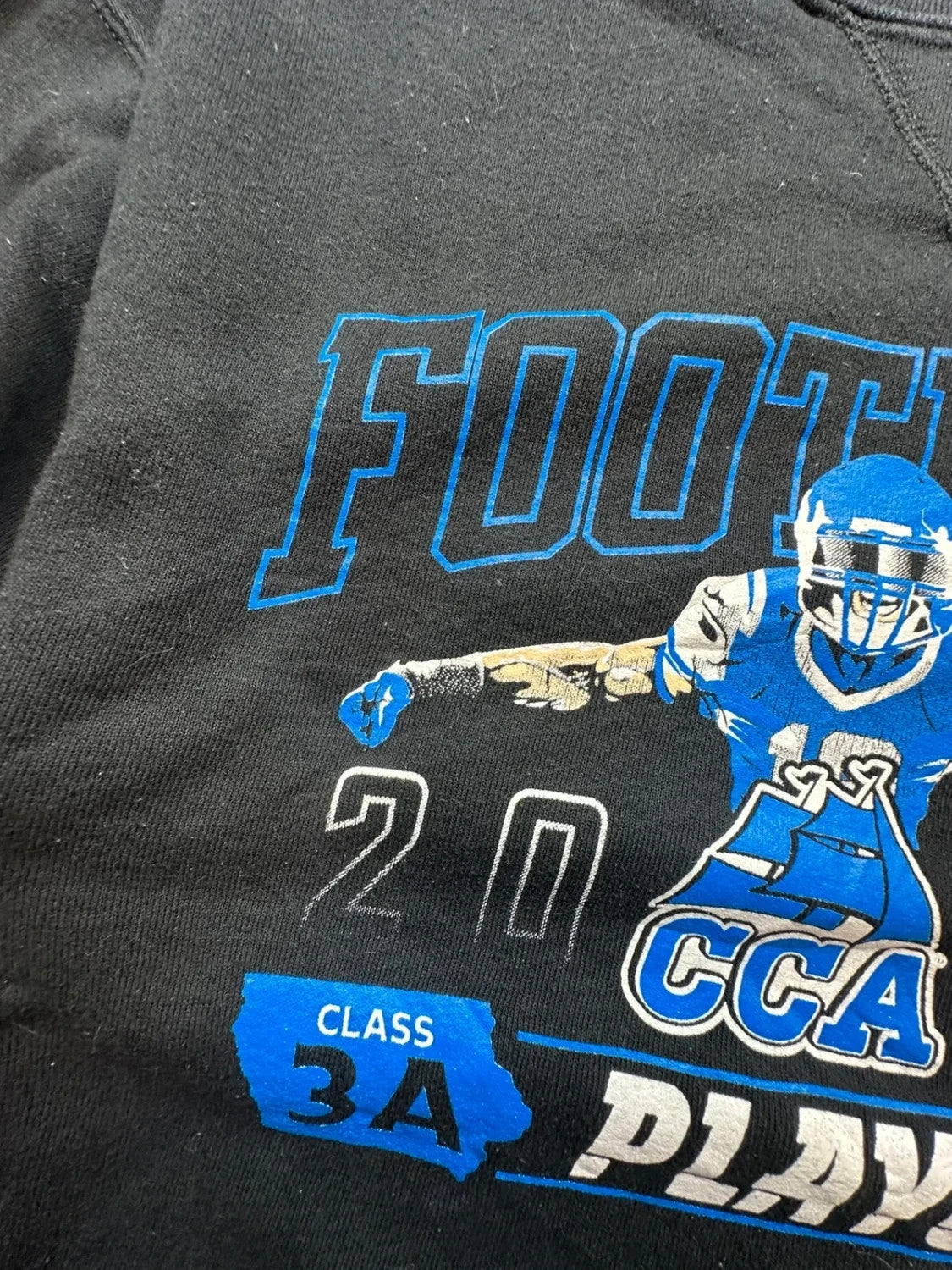 Sweat Russell Athletic Vintage Football Play Off 2018 Noir