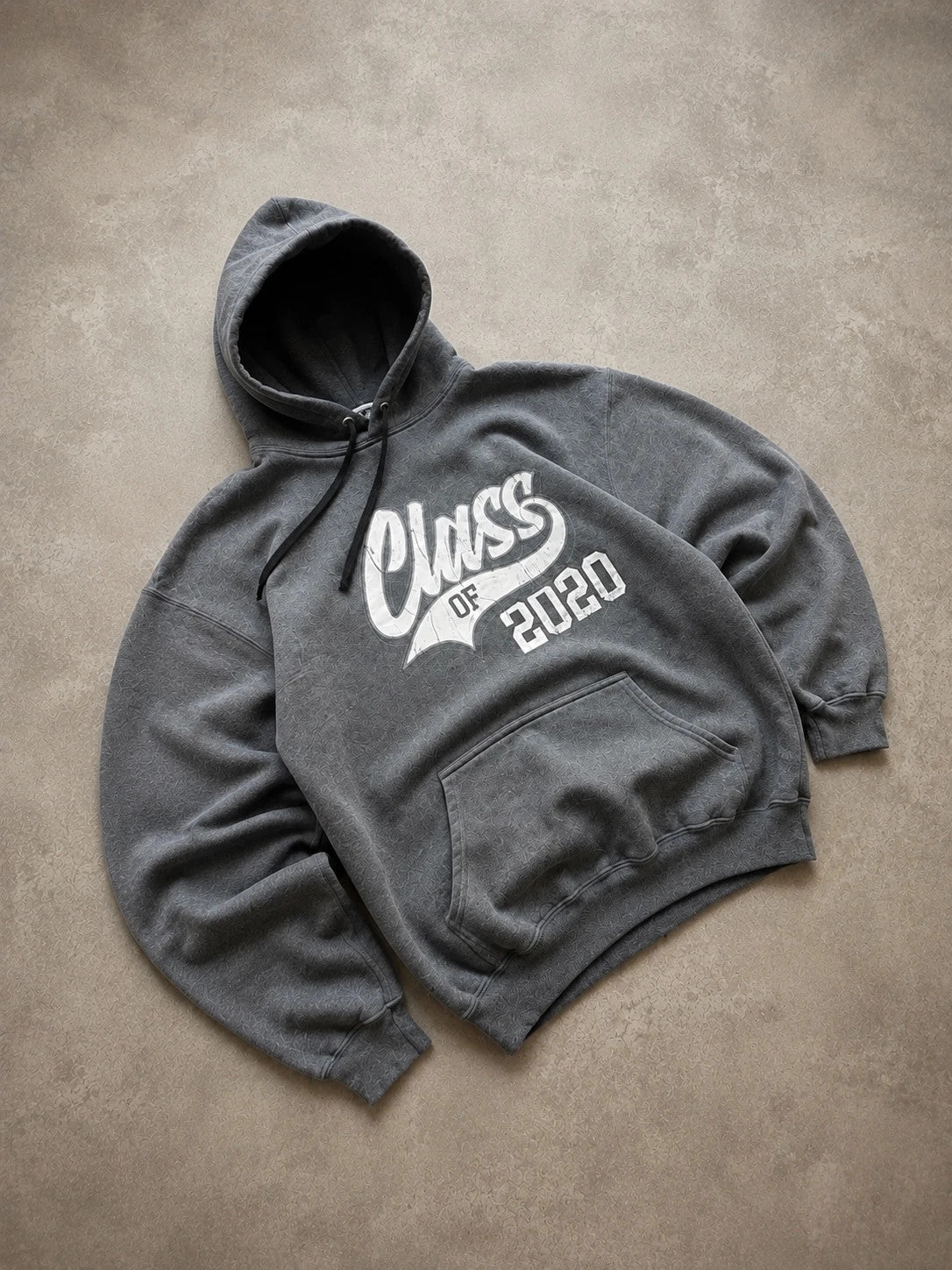 Hoodie Vintage Class of 2020 – Gris Foncé – College USA Y2K