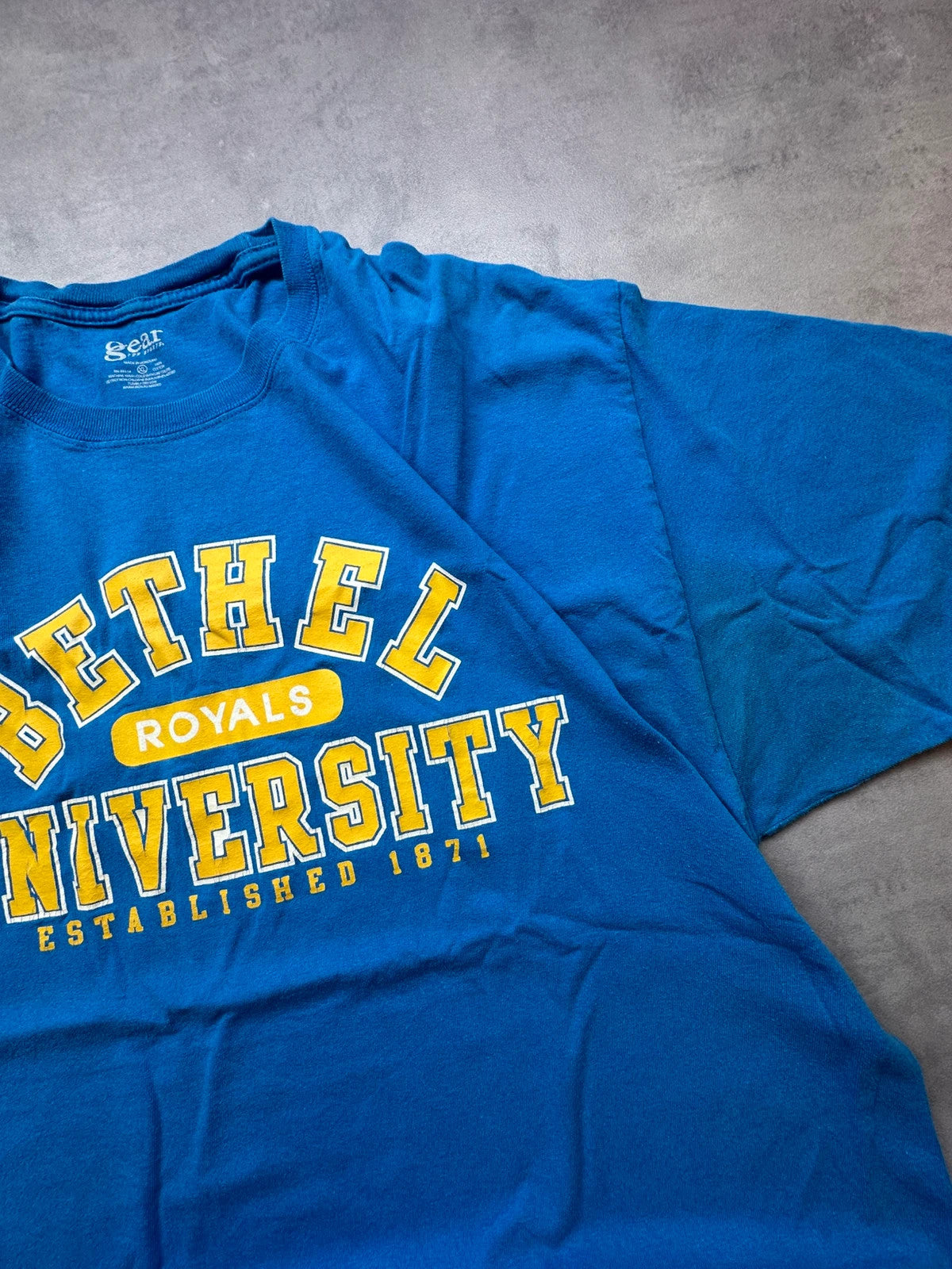 Tee-shirt College Vintage Bethel University Bleu