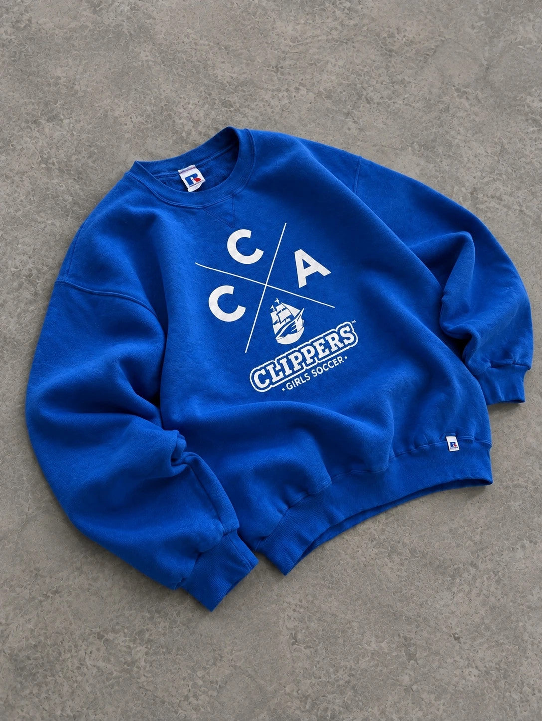 Sweat Vintage Russell Athletic Clippers Girls Soccer – Bleu