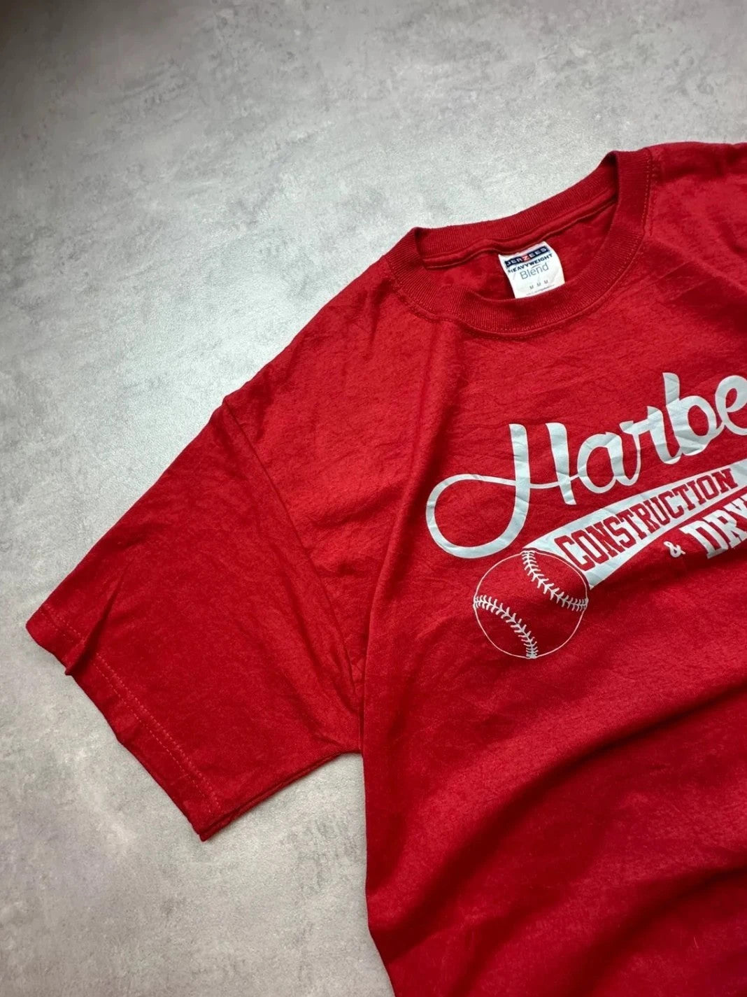 Tee Shirt Vintage Harber Baseball Rouge – Graphic Tee