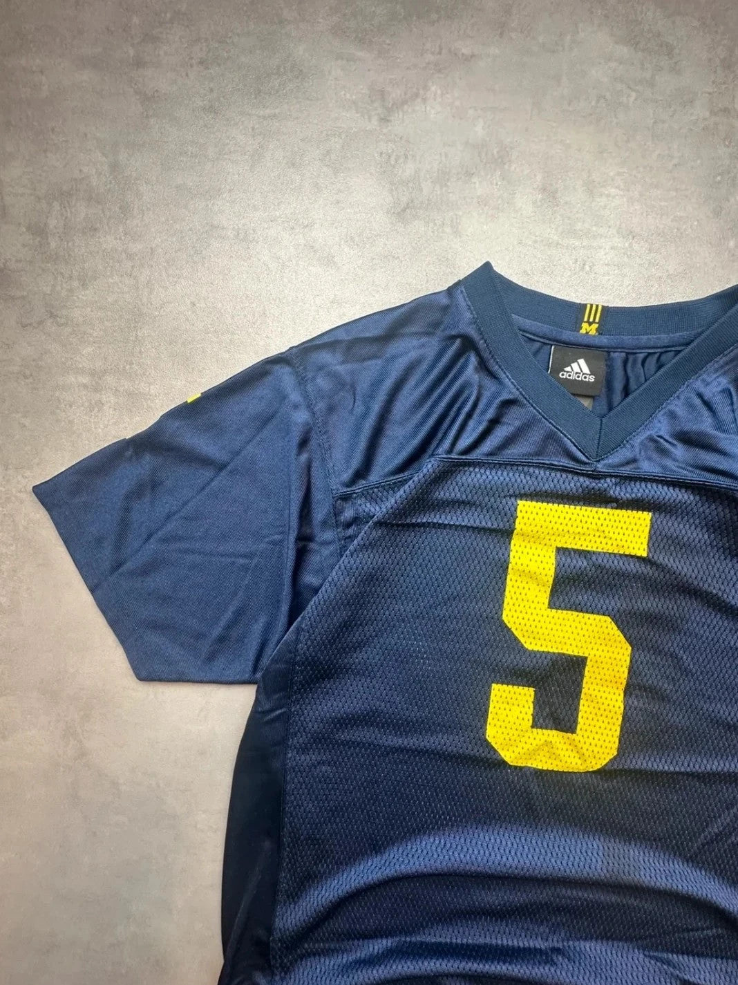 Maillot Adidas Vintage Michigan Wolverines #5 Marine