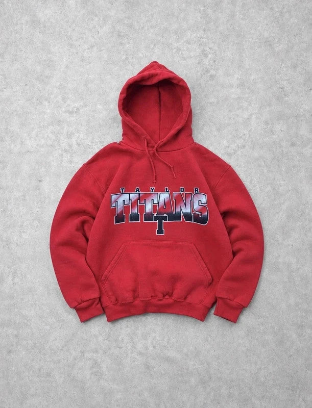 Hoodie Vintage Taylor Titans College USA Rouge