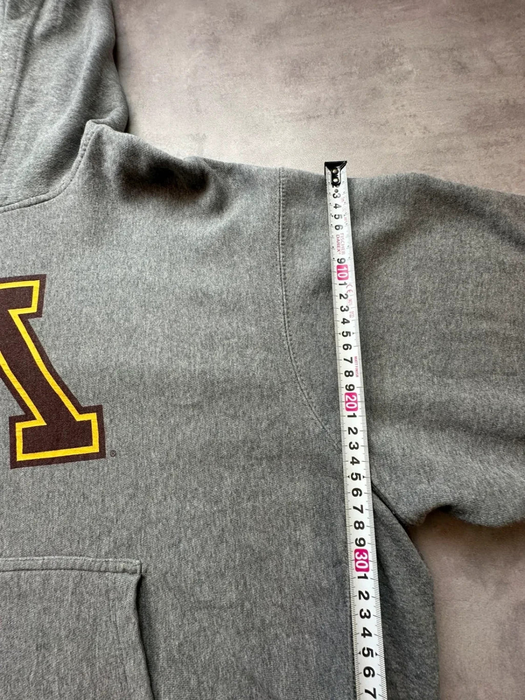 Hoodie Vintage University of Minnesota Golden Gophers Gris – Collegiate NCAA 90s