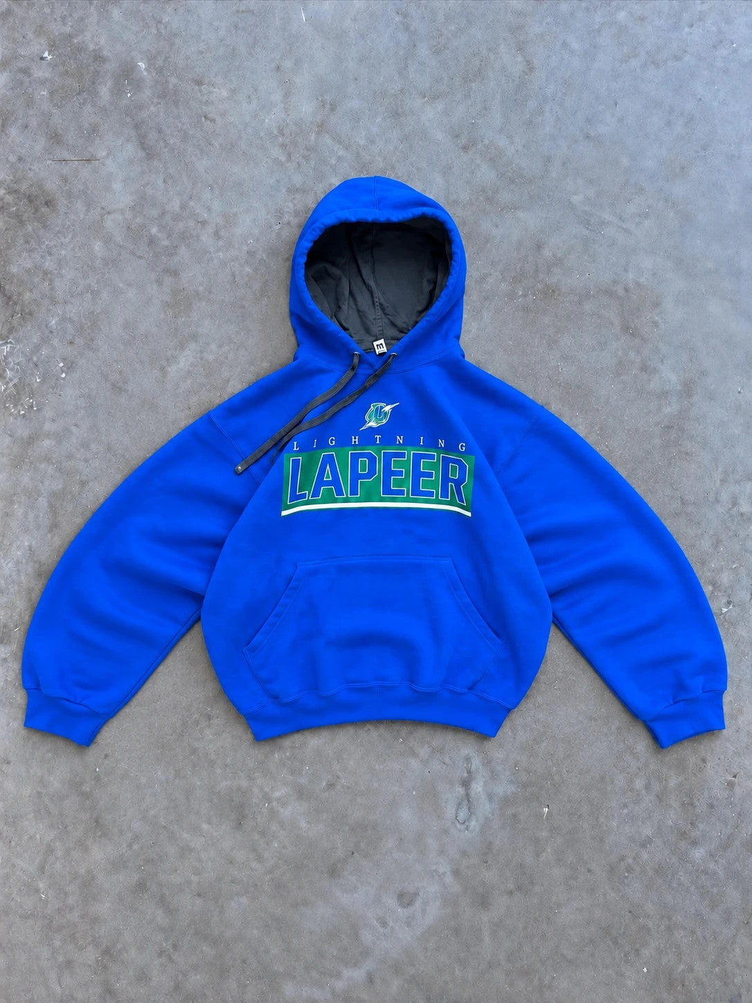 Hoodie Lapeer Lightning Vintage – Bleu College USA Y2K