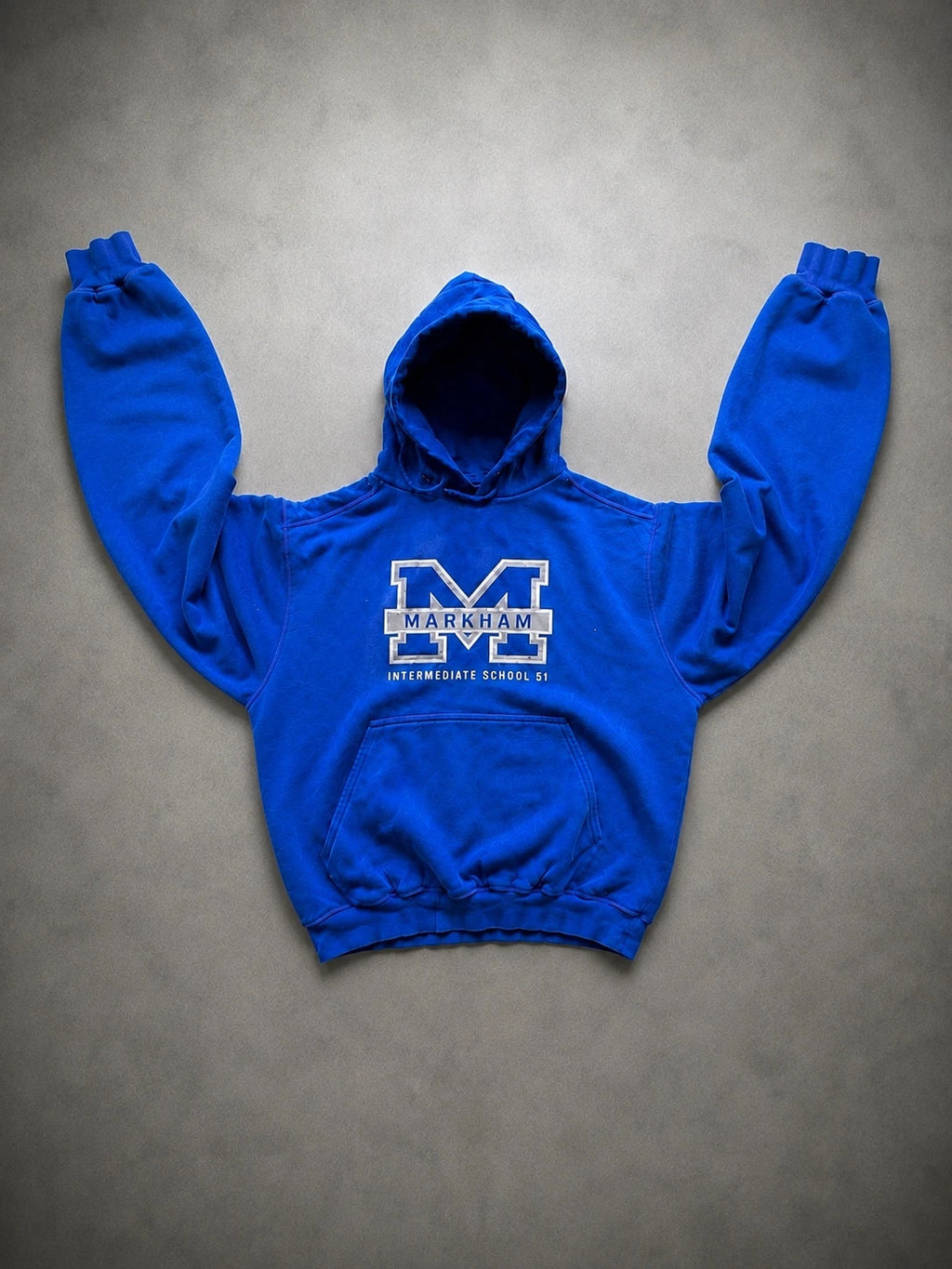 Hoodie Vintage Markham Intermediate School 51 – Bleu Royal