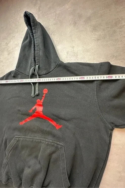 Hoodie Vintage Air Jordan Jumpman Noir & Rouge – Sweat Sportswear Y2K Streetwear